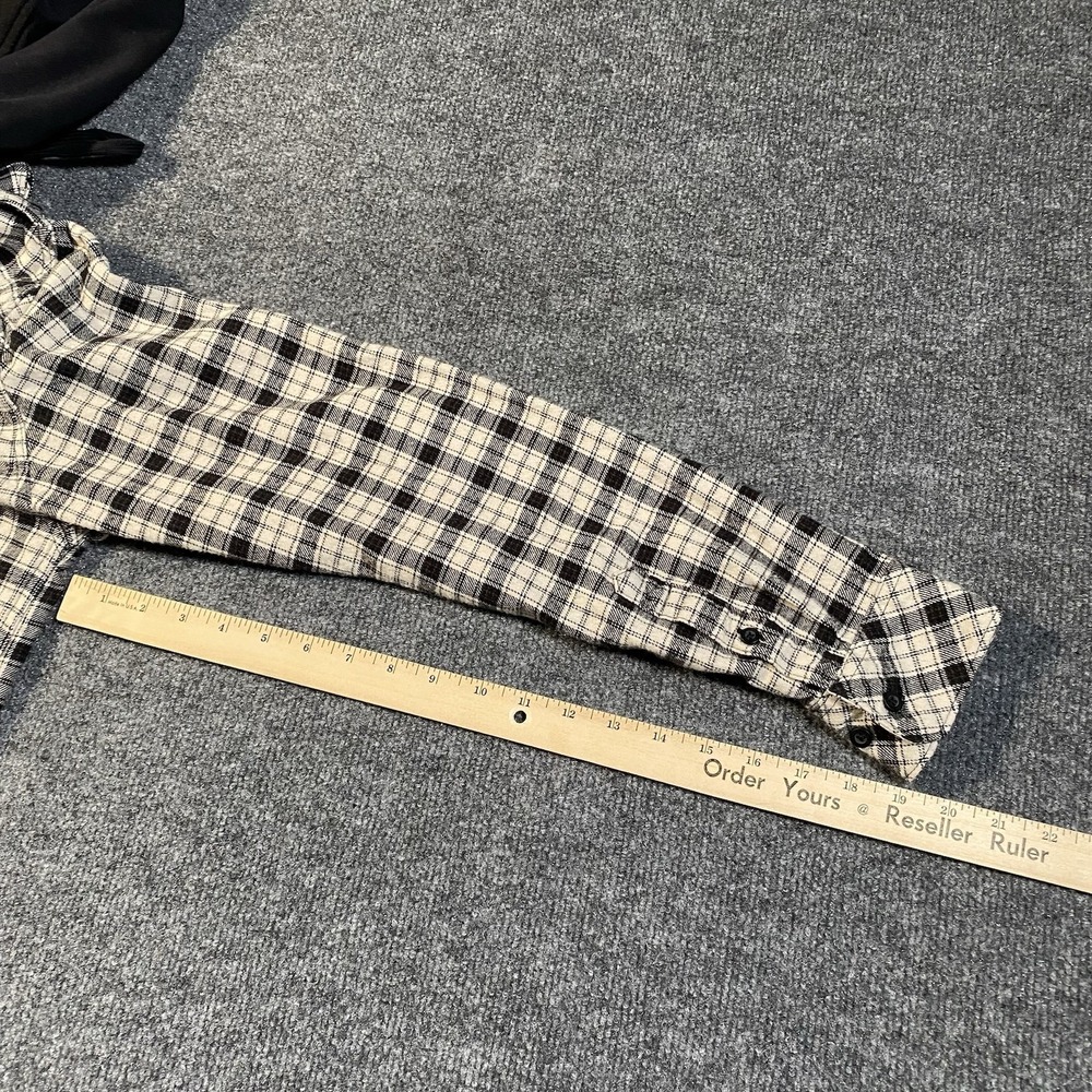 Vintage Y2K Empyre Full Zip Flannel Plaid Hoodie Mens Small Oversized Skater - Picture 7 of 7